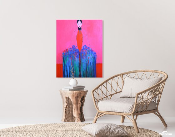 Girl With Flowers — II