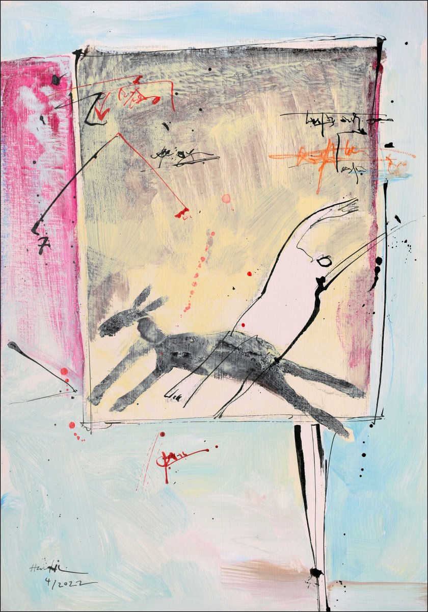 Portrait Acrylic Painting By Jiri Havlik, 14 X 20, About Dreams, Original Artwork