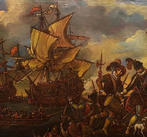 The landing of the Spanish by Oleg and Alexander Litvinov