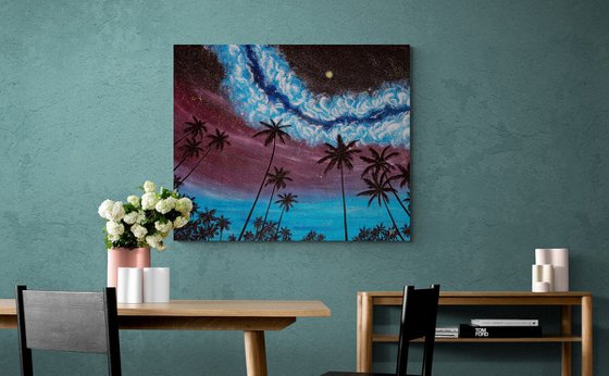 Purple Blue Night Sky