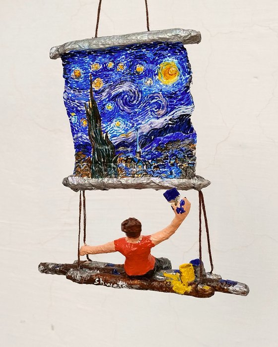 Figure painting The Starry Night