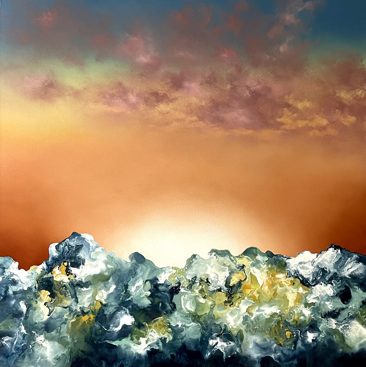 Maker of heaven and earth - Abstract Landscape - 100cm x 100cm by Jonesy