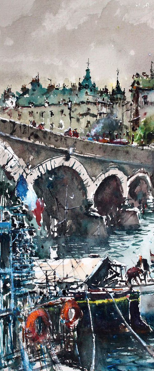 THE BLU GATE ON THE SEINE by Maximilian Damico