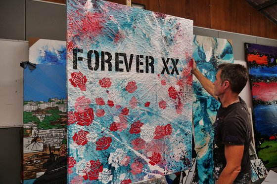 Forever and Ever 120cm x 150cm Forever XX Textured Urban Pop Art