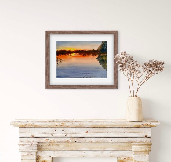 Sunset over Lake Möwen