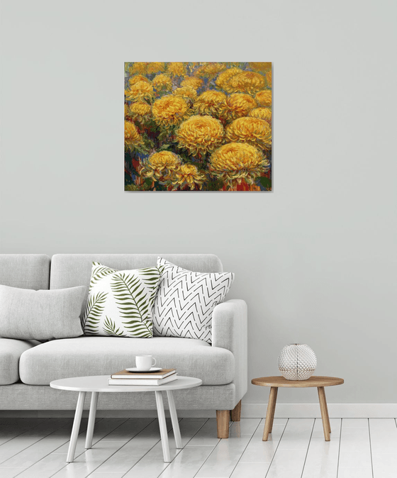 "Bouquet of yellow flowers"