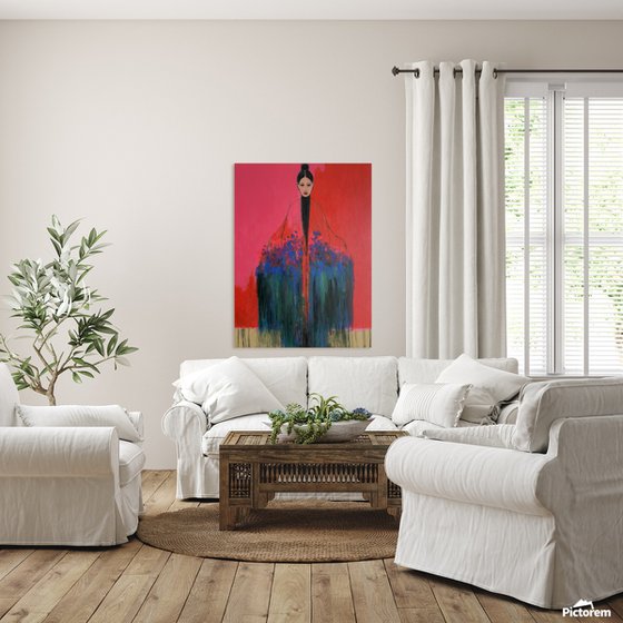 Girl With Flowers — V