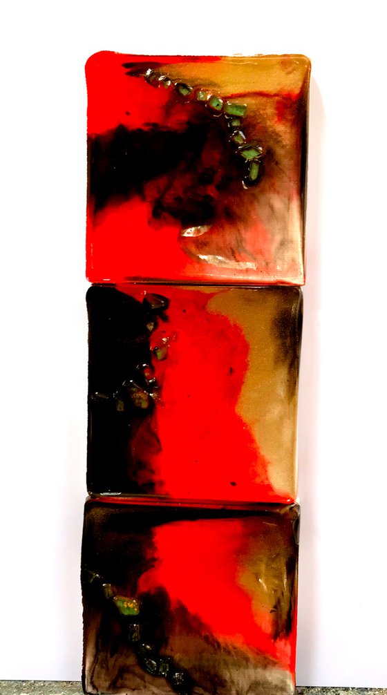 Abstract  Santa Fe....Mini  Triptych