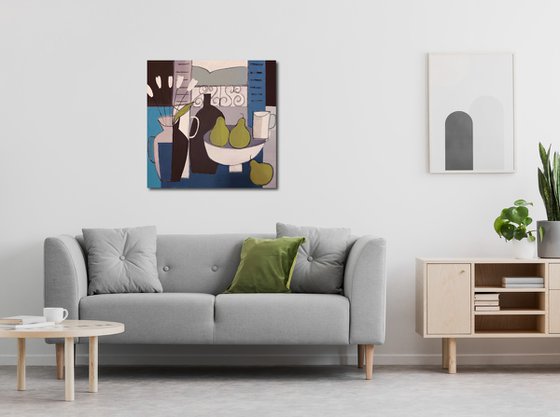 Still Life with 3 Pears II