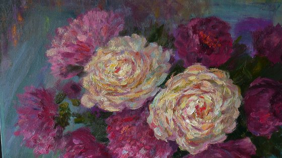 Lush Bouquet Of Peonies painting