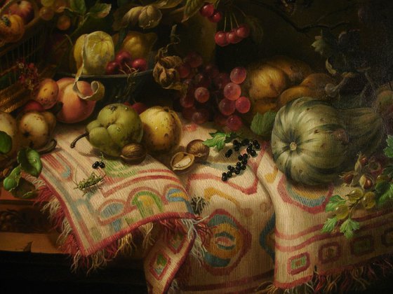 Still life with fruits and vegetables.