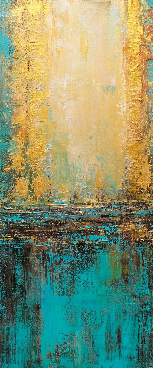 Turquoise and Gold by Behshad Arjomandi