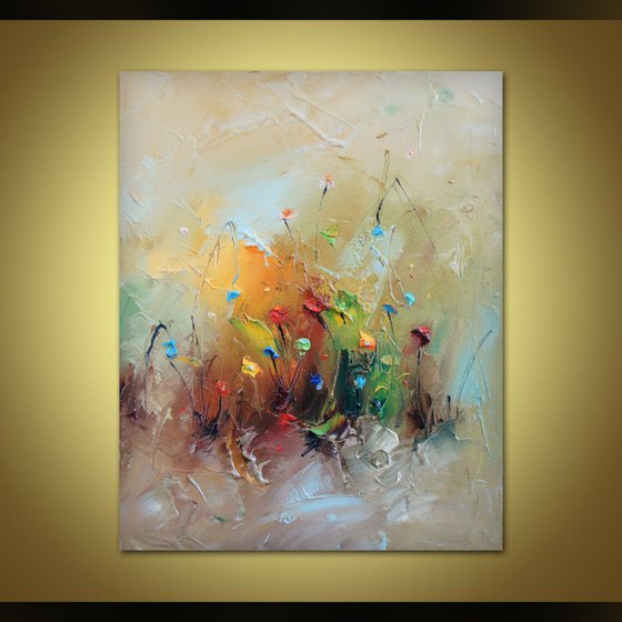 Colors in the field 7,  Oil Painting,  Free Shipping