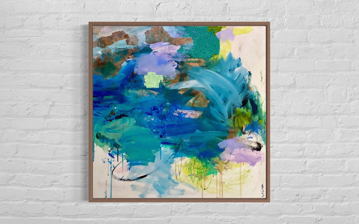 The Movement Of Water By Kat Crosby, 24 X 24, Artwork For Sale On Artfinder