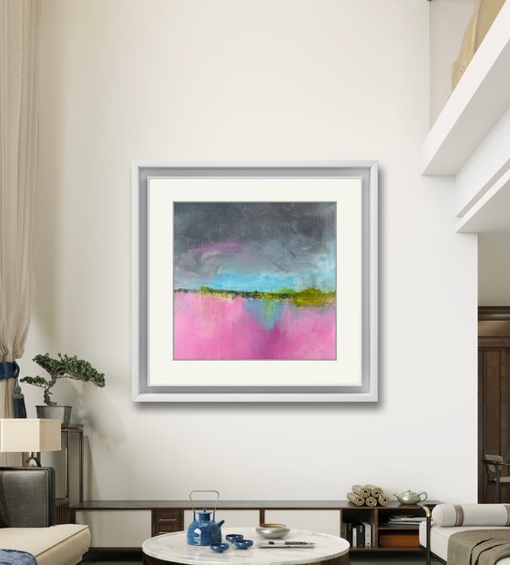 Abstract Landscape - Pink Meadows 1