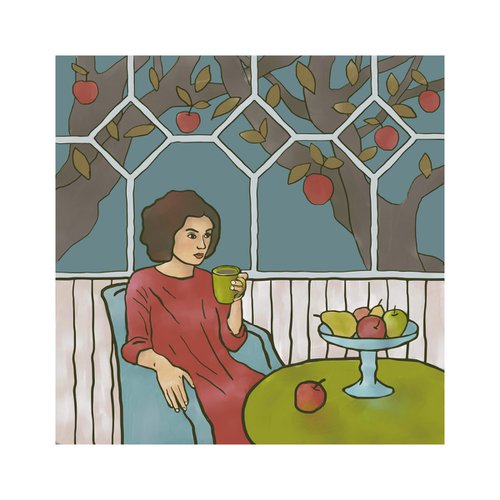 Tea under the Apple Trees by Arina Kukushkina