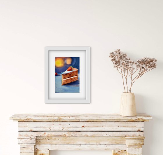 Celebration cake with strawberries