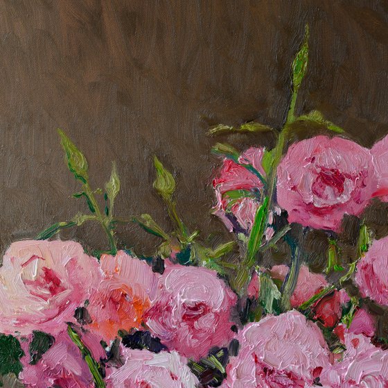 Vase of Pink Roses