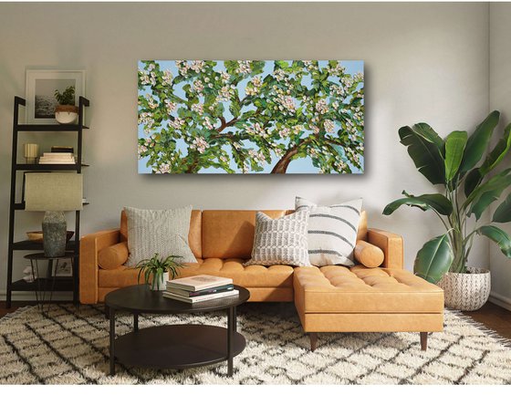 Spring Glow - Original Blooming Tree Painting