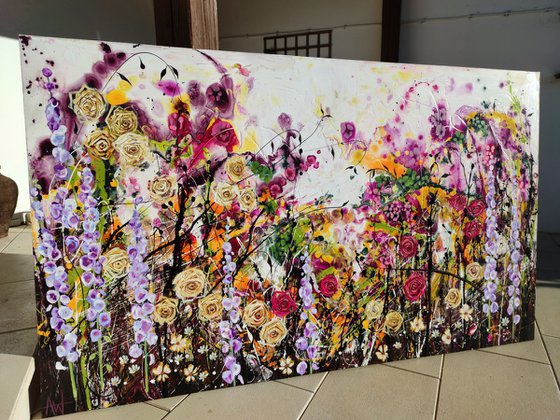 Roseberry Fields Abstract Floral Landscape