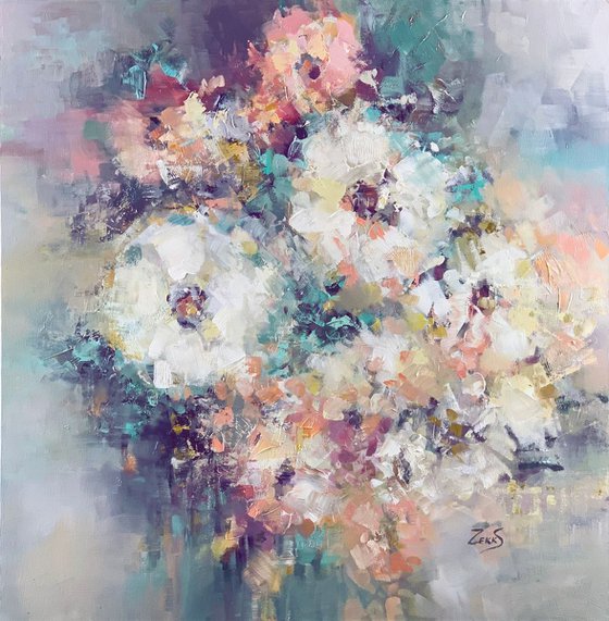 Flower Oil Painting - Serenity