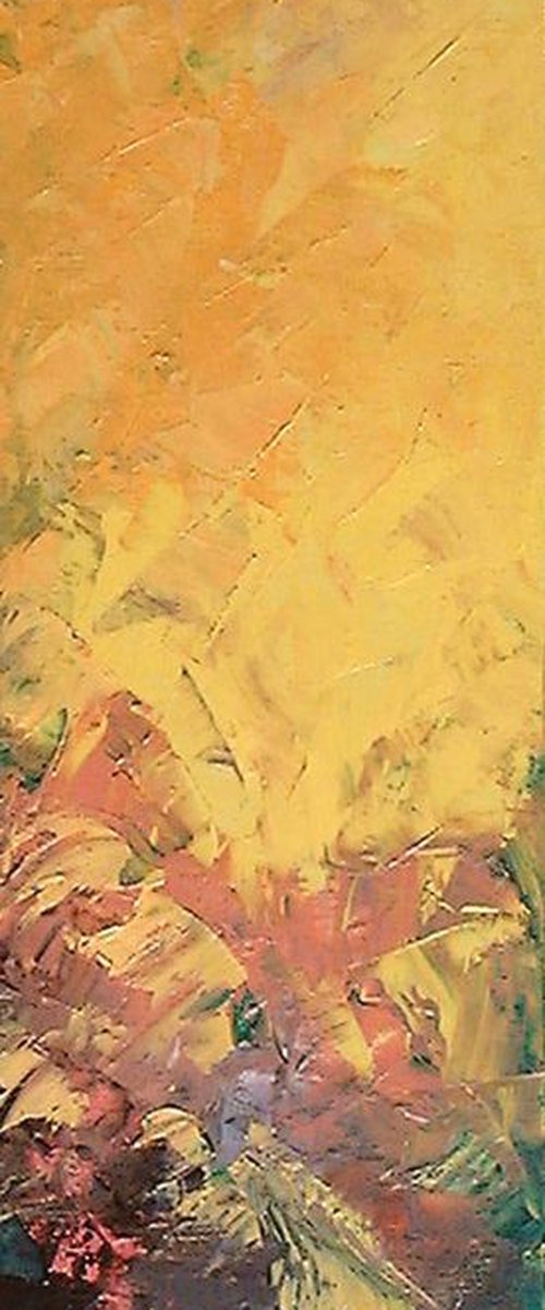 Warm Spring Yellow (ref#:469-H) 15 x 63.7 cm by Saroja van der Stegen