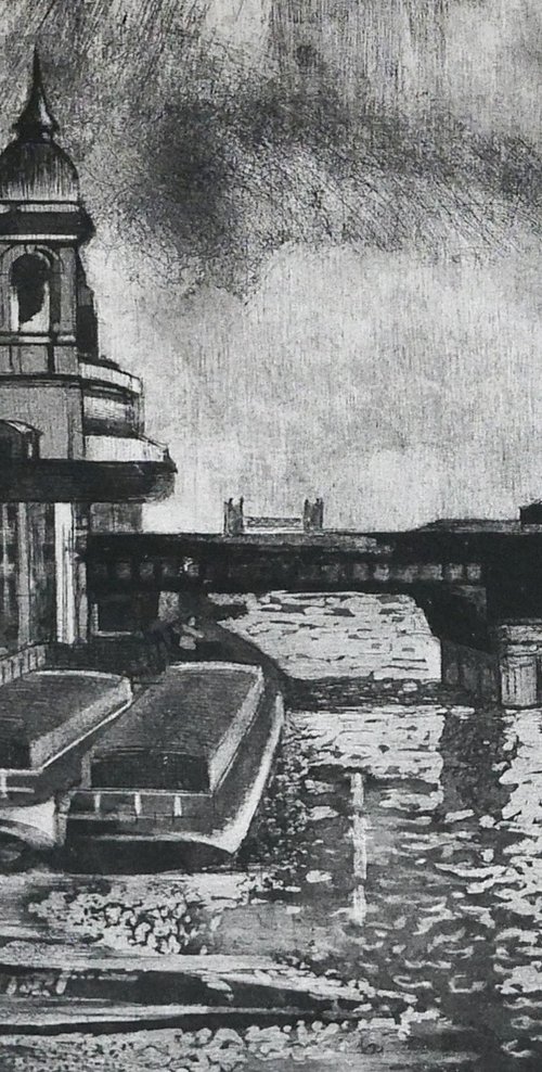 Cannon Street Railway Bridge on the Thames by Isabel Hutchison