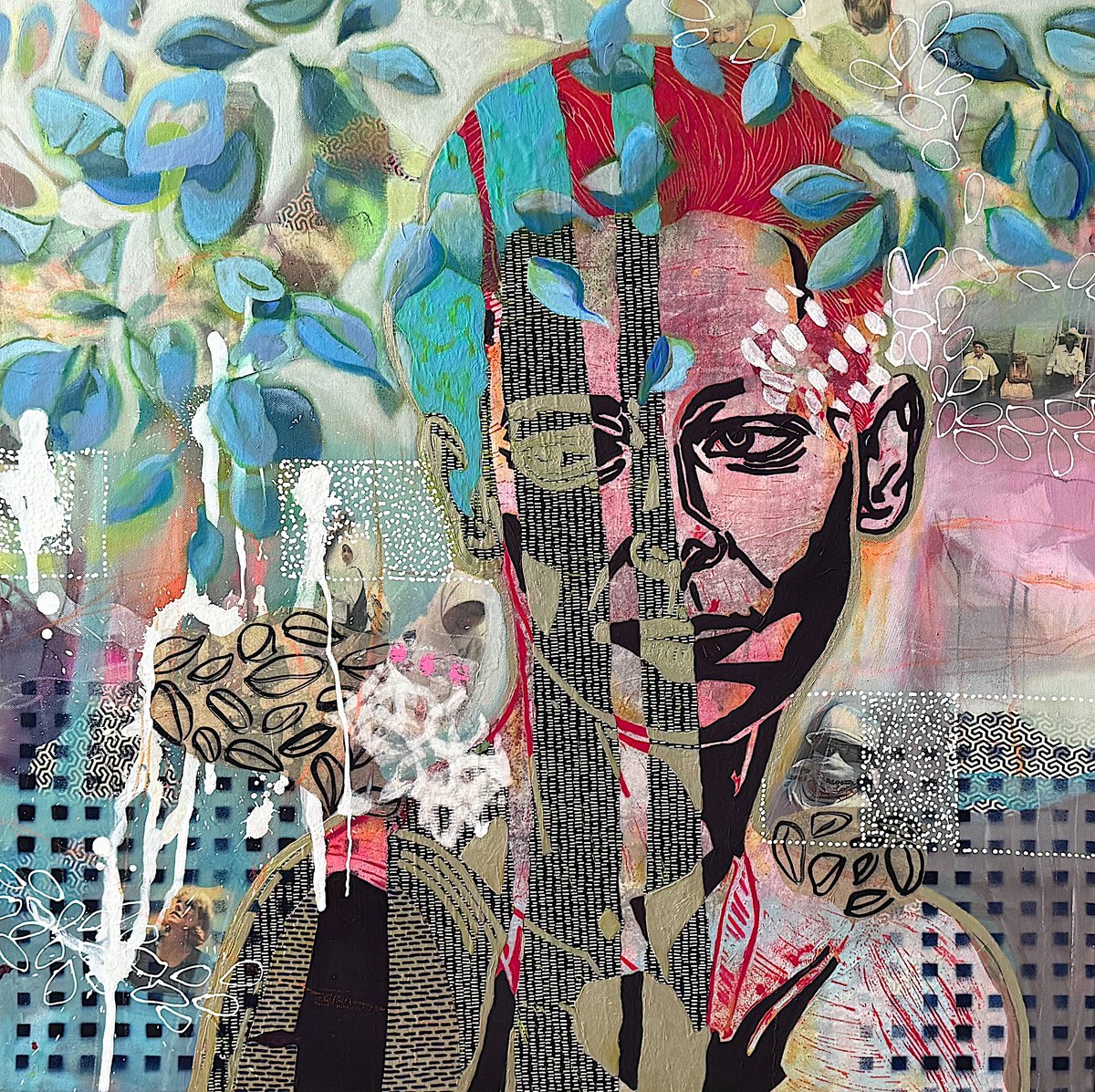 Portrait Painting By Marita Tobner, 31 X 31", Do You Really See Me?, Original Artwork