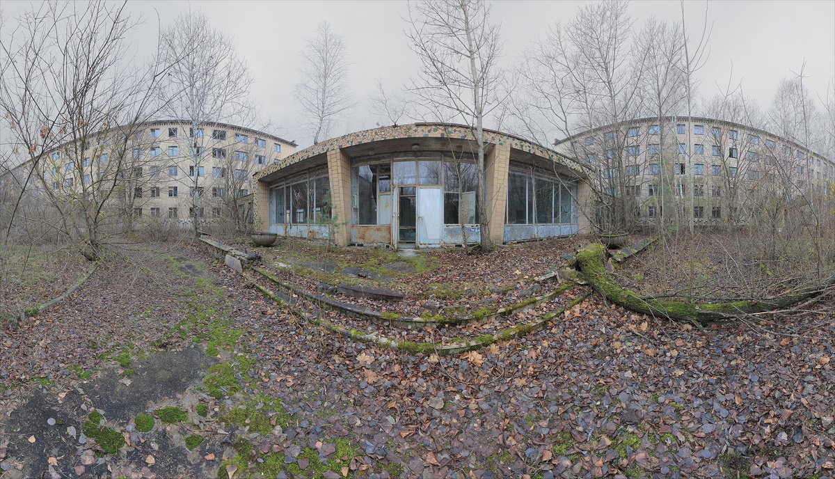 #61. Pripyat Hostel Yard 1 - Original size by Stanislav Vederskyi