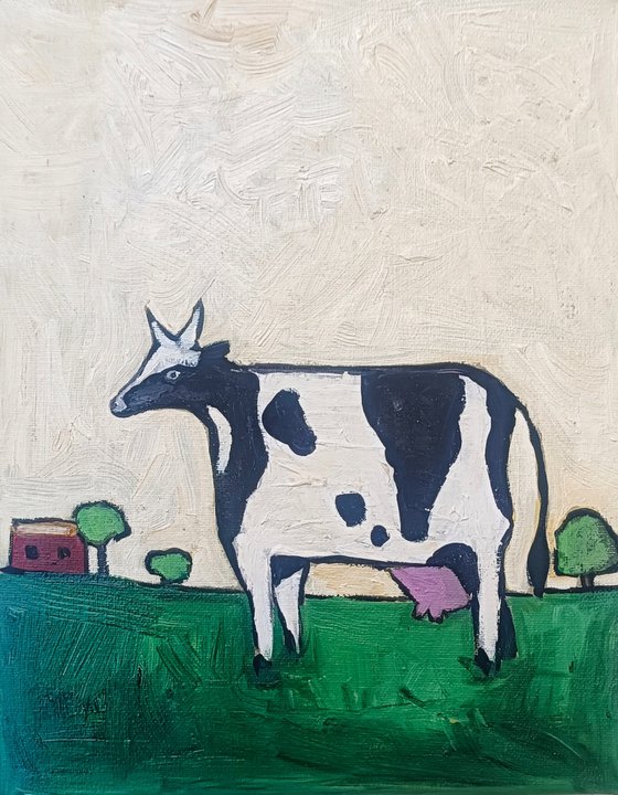 Cow on the field