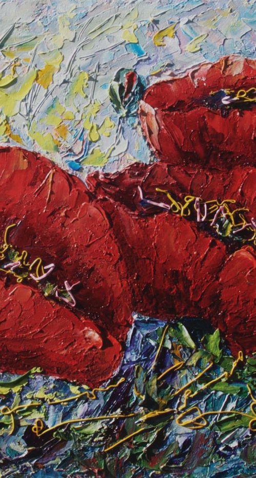 Red Poppies by Lena Owens at OLena Art