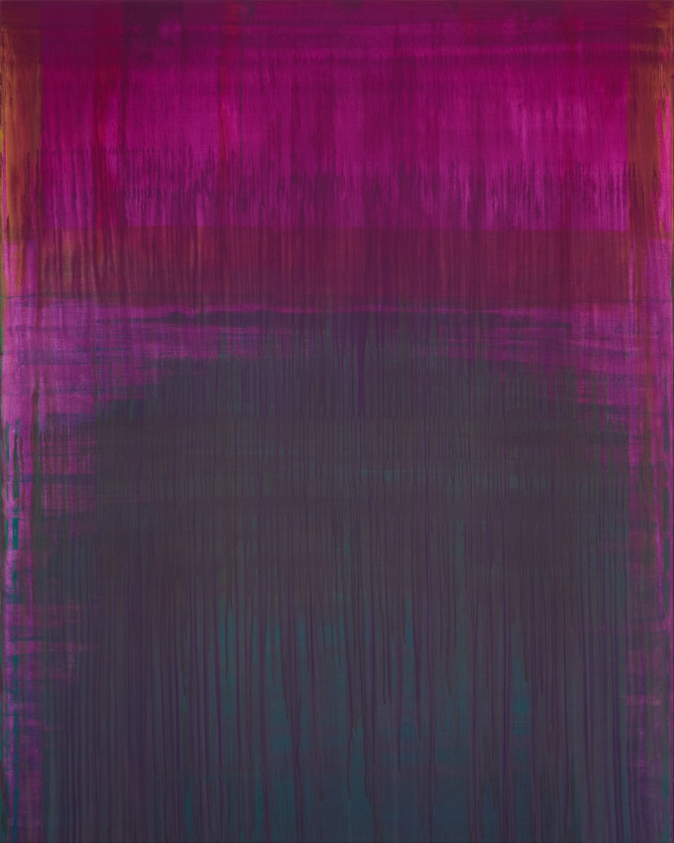 Geometric Abstract Acrylic Painting By Simon Findlay, 63 X 79", Observations In The Desert / M, Original Artwork