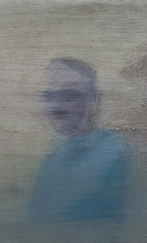 Man in a Blue Jumper by Adam Grose MA RWAAN