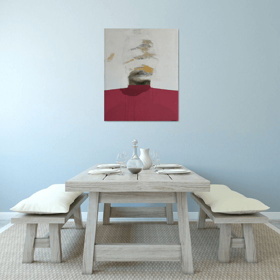 Abstracted face white