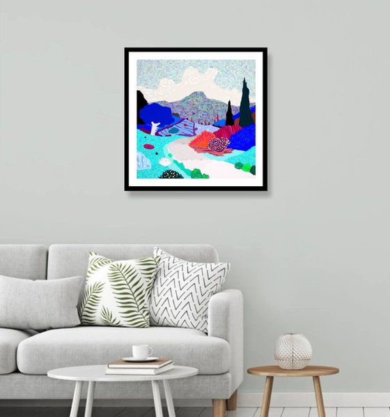 Walking in the fields