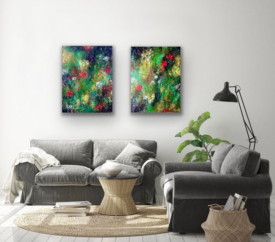 Greens Are So True - Diptych