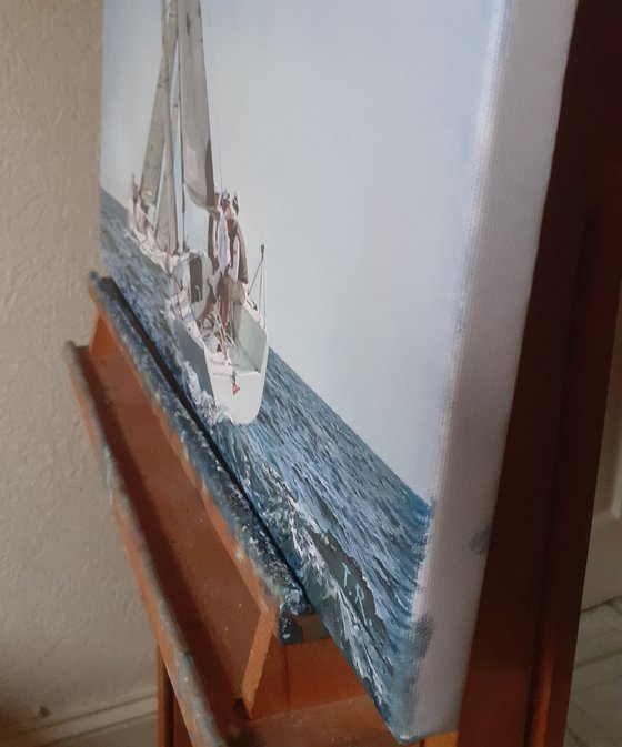 TWO YACHTS AT SEA