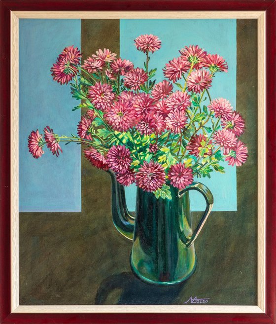 Chrysanthemums on the Windowsill