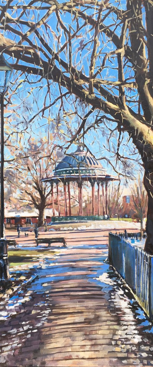 Last of the snow, Clapham Common by Louise Gillard