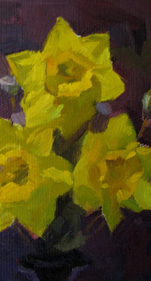 Daffodils and lemon by Viktoriia Pidvarchan