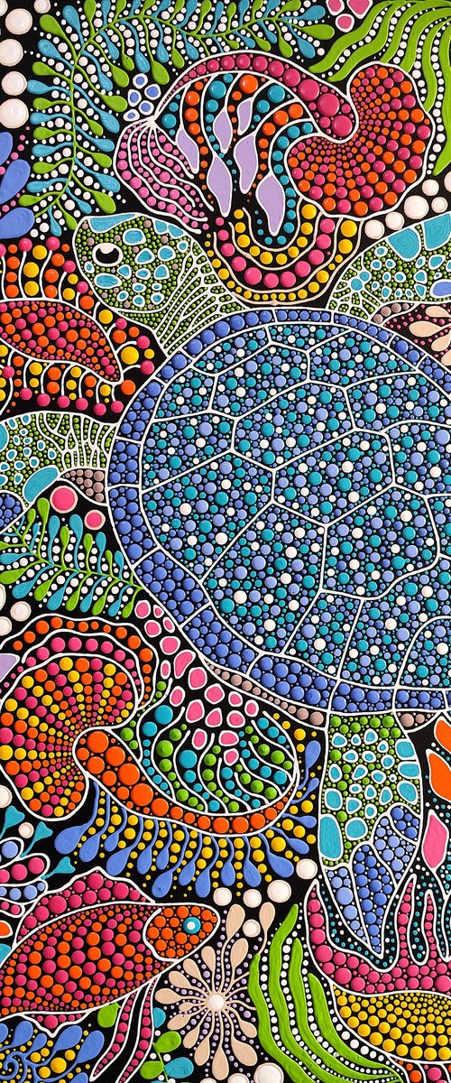 Turtle’s Coral Haven by Oxana Lazari