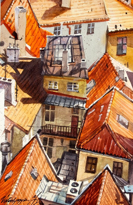 Roofs of the old town of Prague
