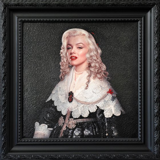 Marilyn Monroe versus Aegje Hasselaer (orignal Michiel Jansz van Mierevelt 1640)