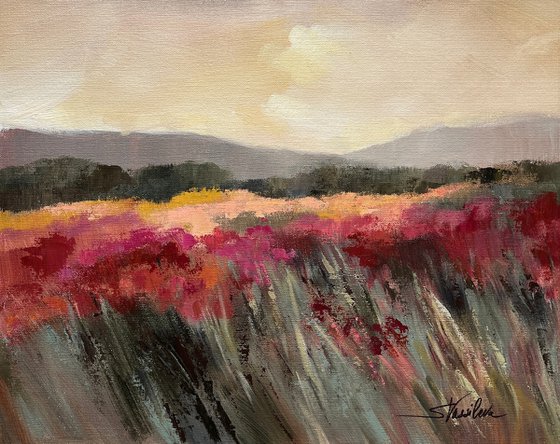 Coral and Magenta Meadow