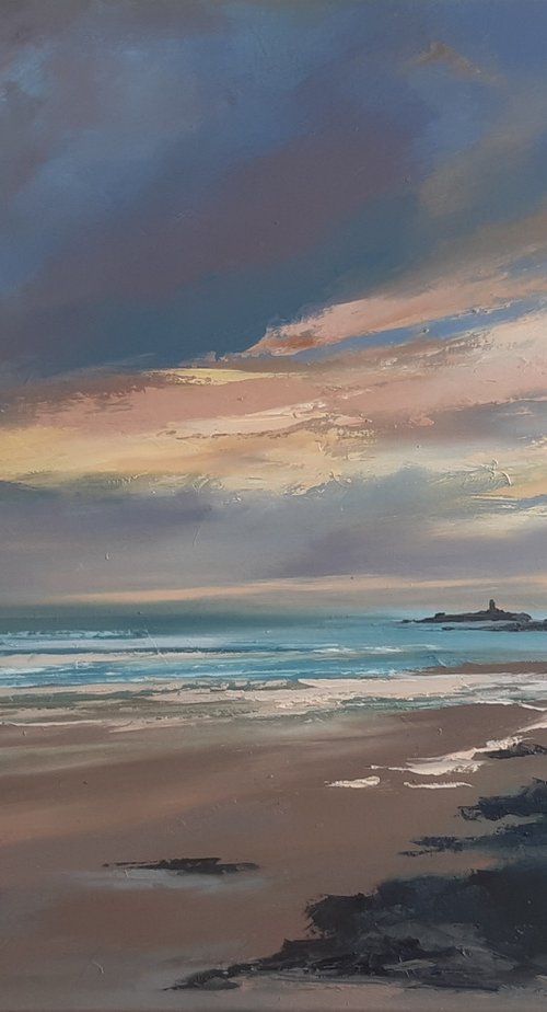 Sunset over Godrevy by Steve Keenan