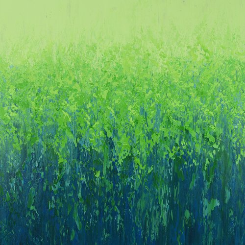 Green Energy - Textured Nature Abstract by Suzanne Vaughan