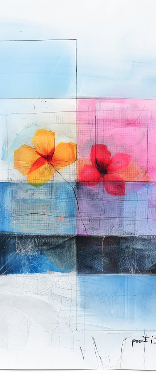 Flower grid post it by Ivan Colas