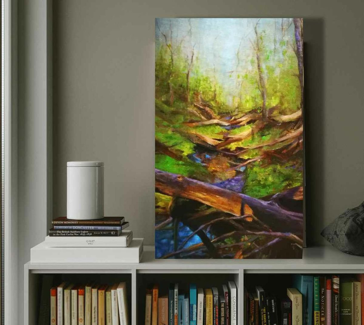 Impressionistic Landscape Oil Painting By Daniela Roughsedge, 10 X 16, Spring By The Brook, Original Artwork