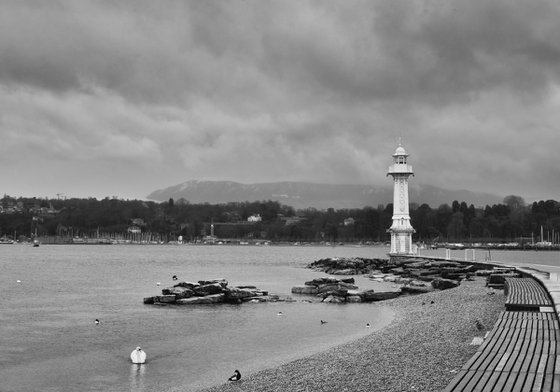 " Lighthouse. Leman lake. Geneva "  Limited edition 1 / 15