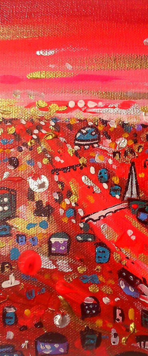 Bright Red City by Maria Luisa  Azzini